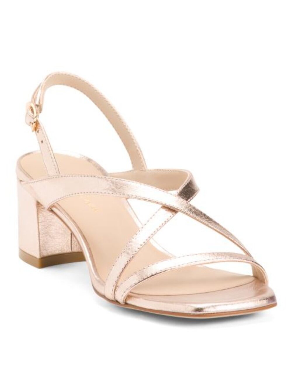 STUART WEITZMAN Made In Spain Leather Oasis 50 Block Sandals
